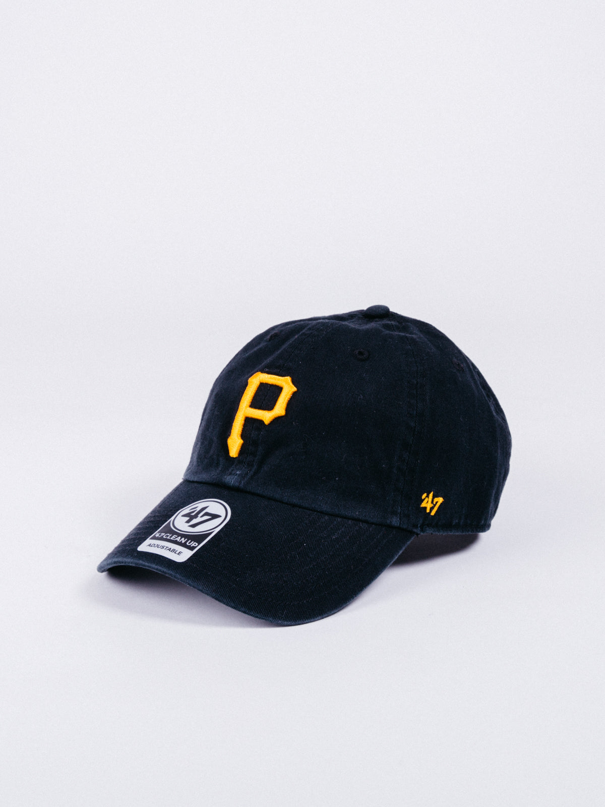 gorra 47 brand clean up pittsburgh pirates dad hat black visera curva baseball negro ajustable piratas