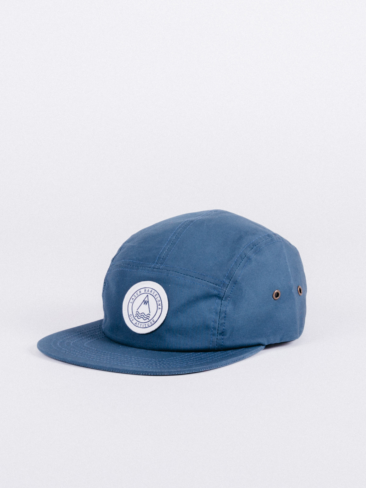 gorra laser barceloneta 5 panel hat steel visera plana ajustable cinco paneles azul