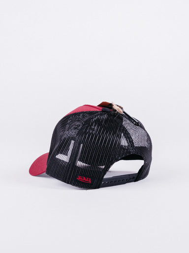 gorra von dutch BIC/BOR Trucker Burgundy/Black visera curva ajustable rejilla granate negro