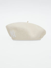 Wool Beret New York Yankees Beige