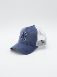9FORTY Tonal Checkered New York Yankees Trucker Blue