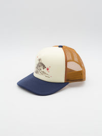 Mid Century Ranch Beige/Navy/Brown Trucker