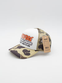 HUF x Spitfire Burn Forever Trucker White/Camouflage