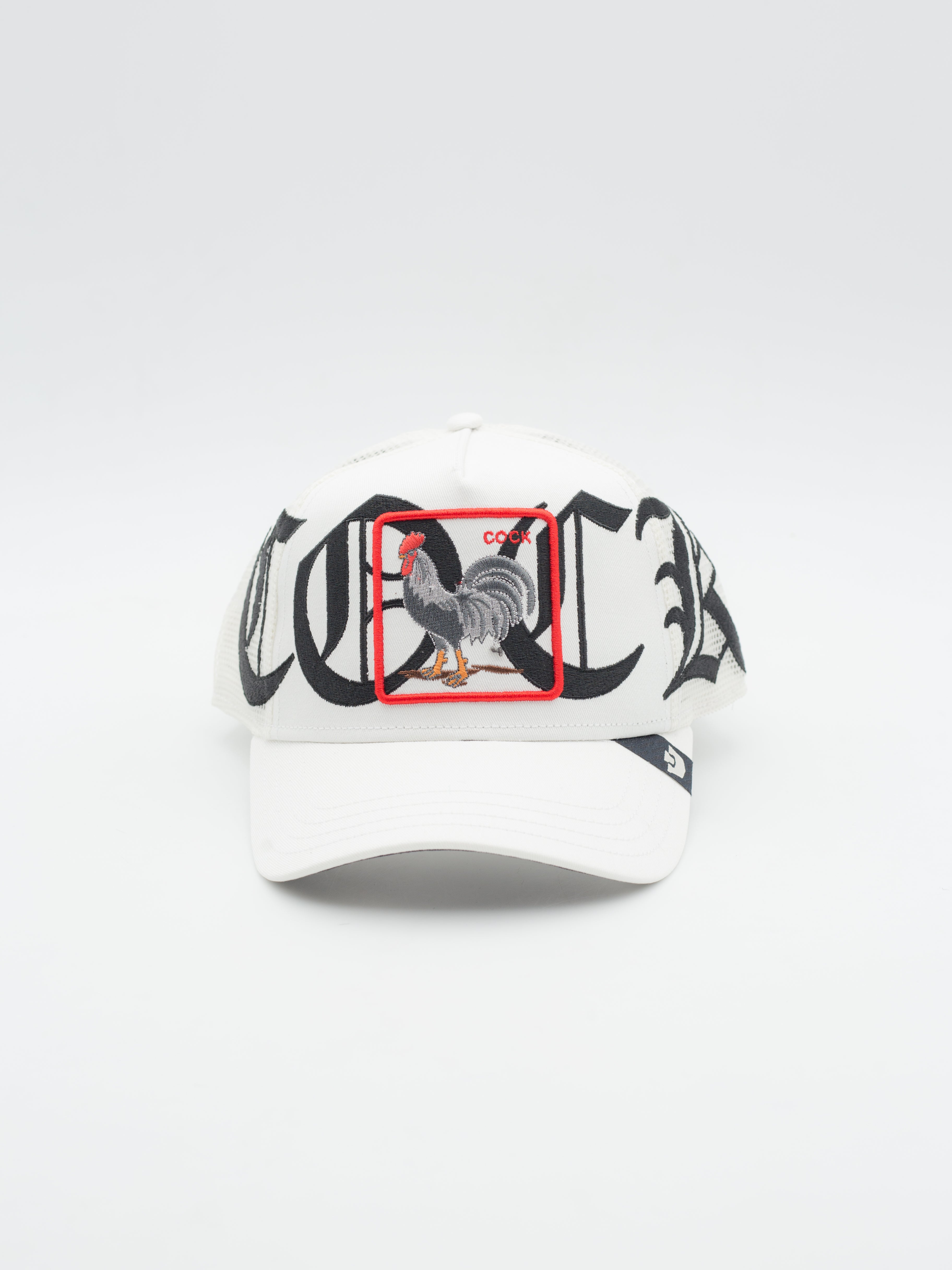 Old English Cock Trucker White