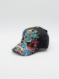 Blue Dragon 5 Panel Trucker Black