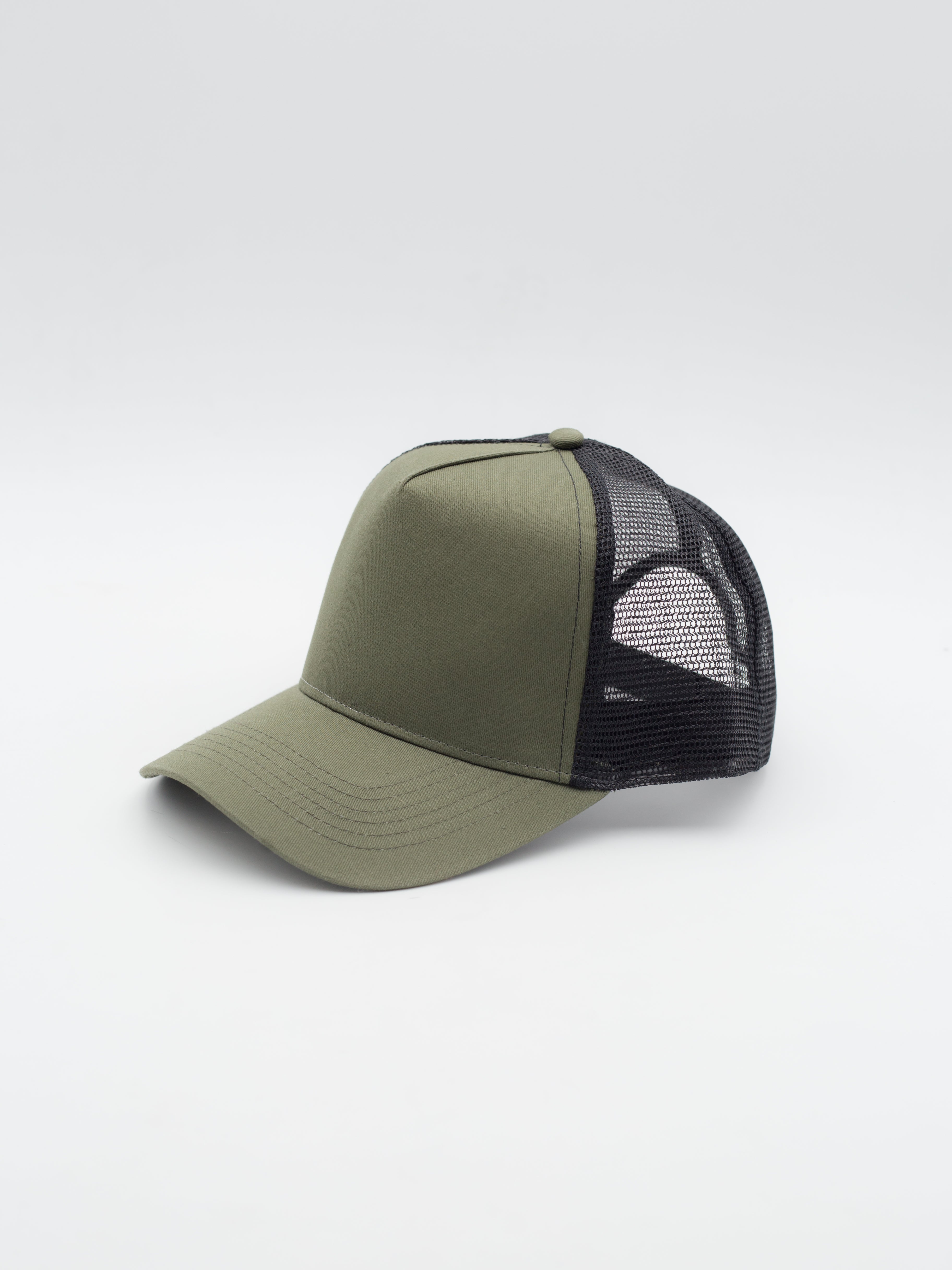 Basic Trucker 5 Panel Olive/Black