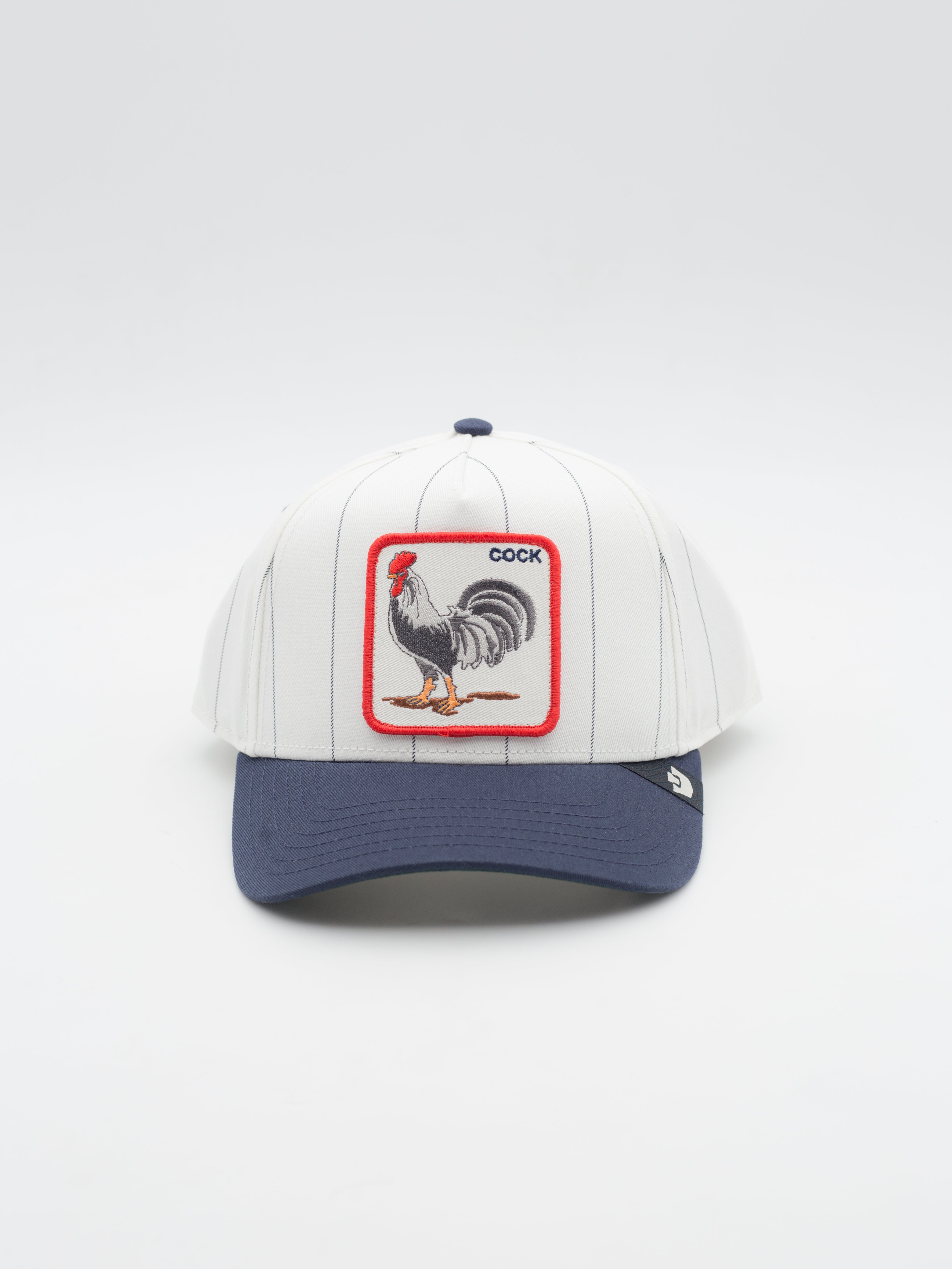 Pinstripe Rooster White/Navy