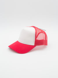 Basic Trucker 5 Panel Red/White