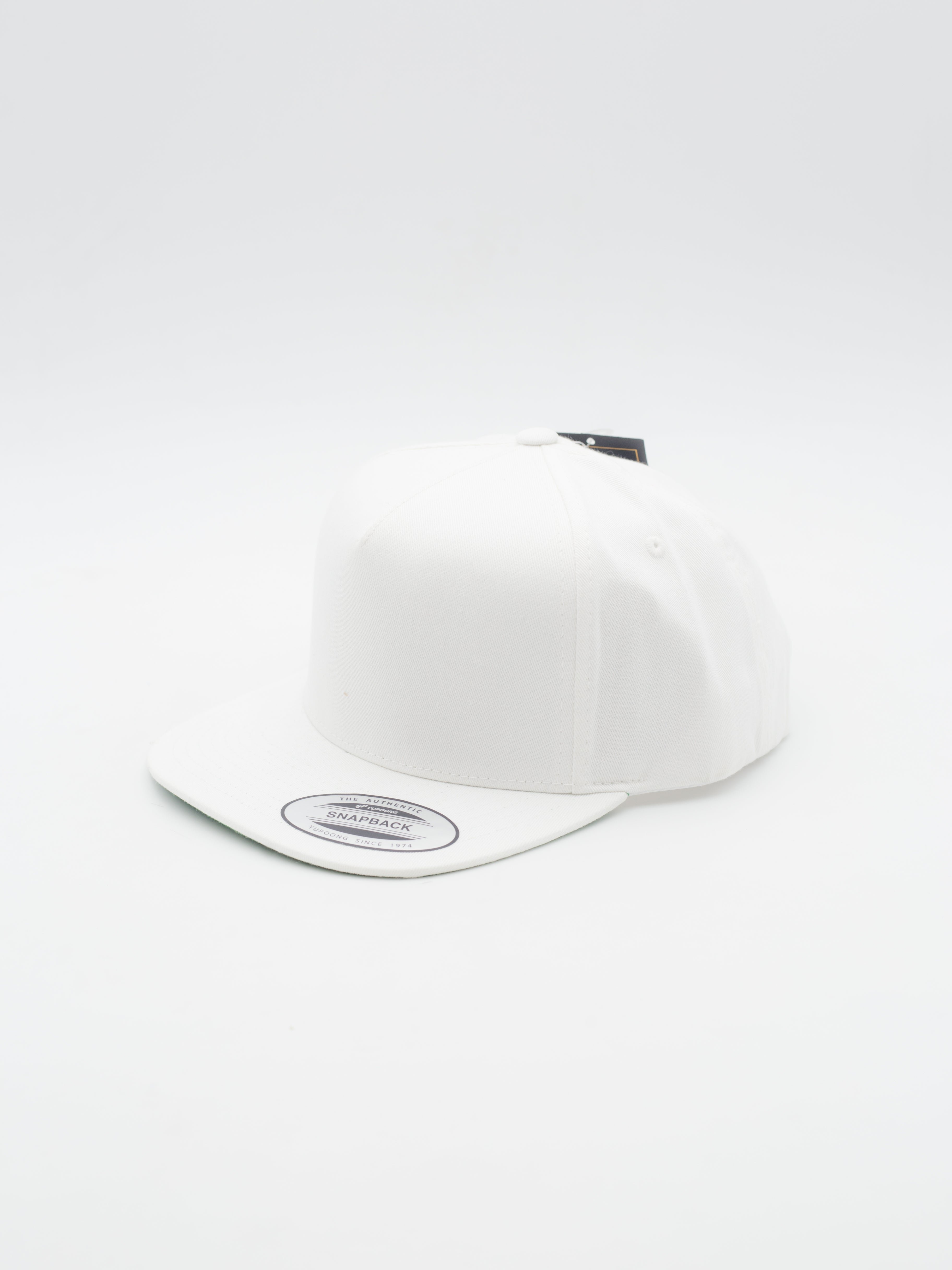 Classic 5 panel Snapback White