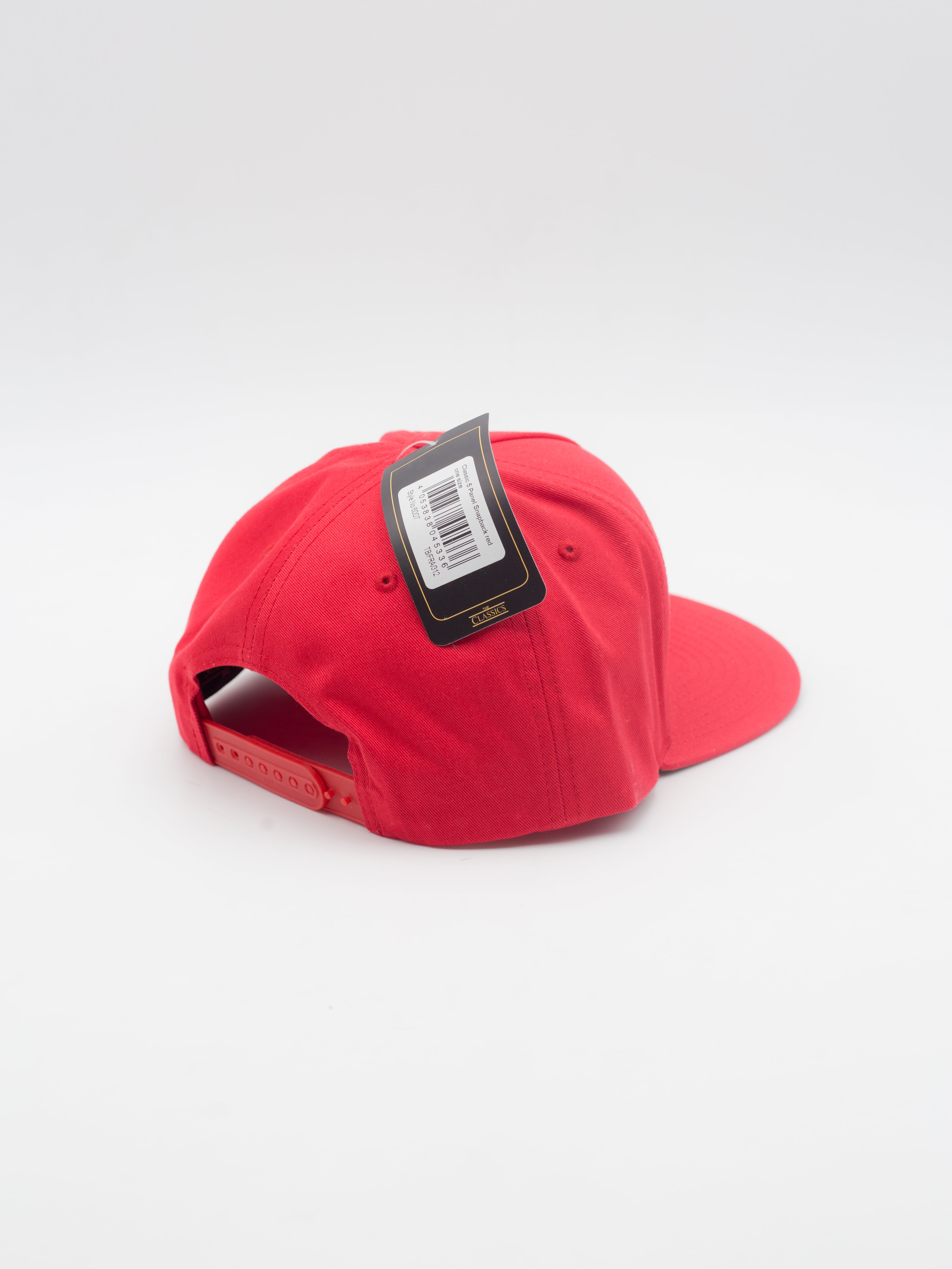 Classic 5 panel Snapback Red