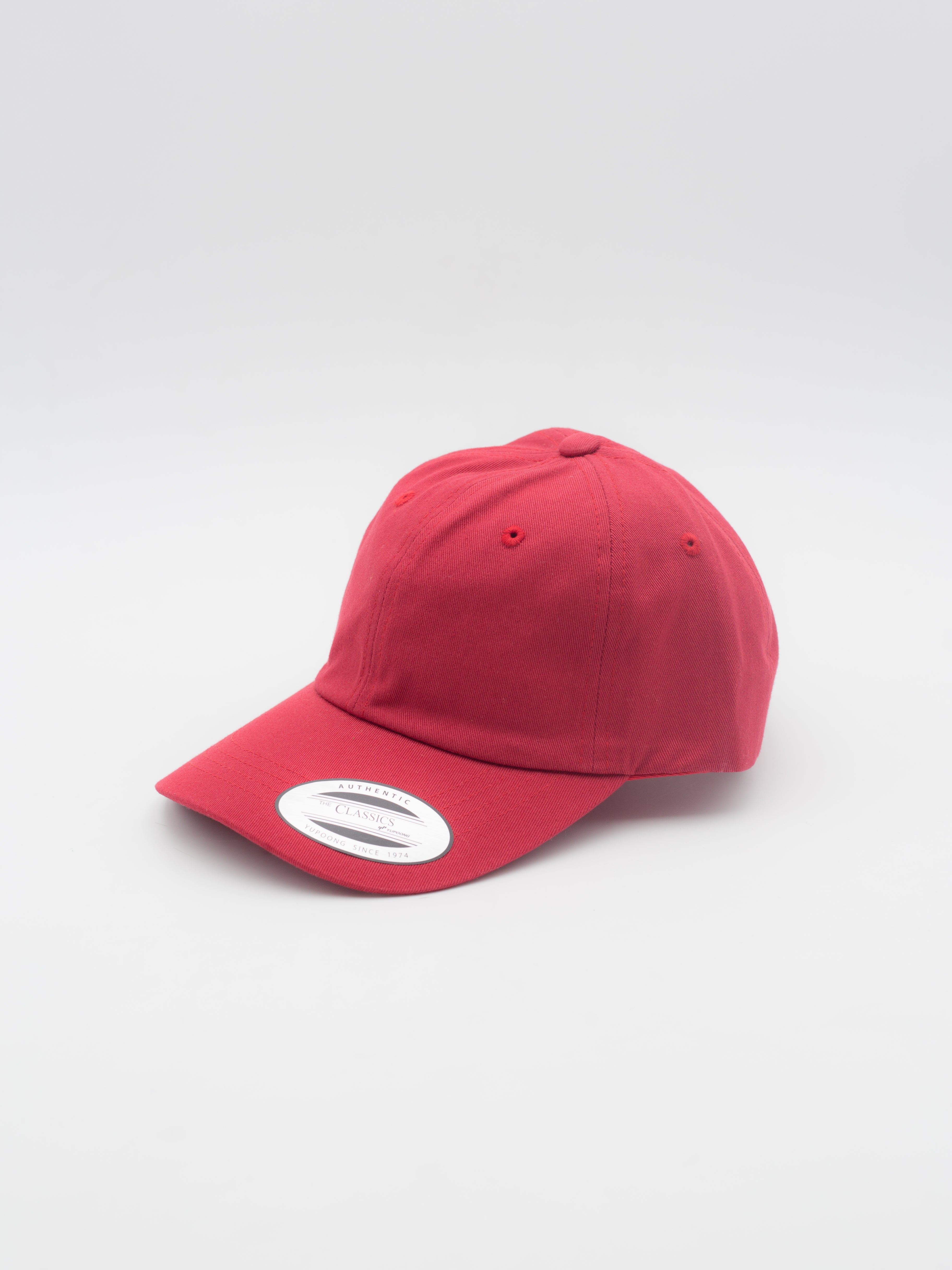 Low Profile Cotton Twill Dad Hat Red