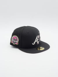 59FIFTY Pink Flowers Atlanta Braves Black