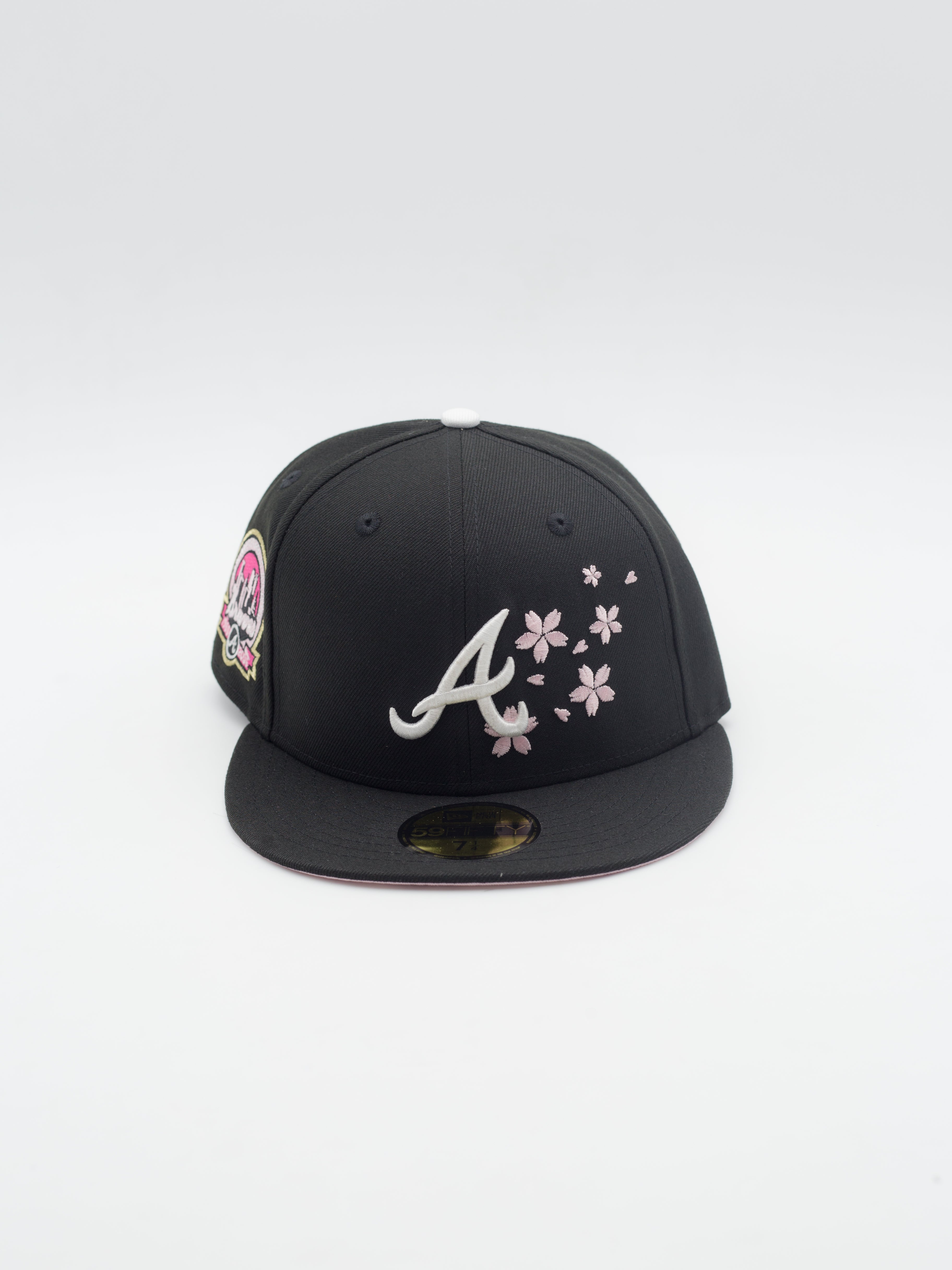 59FIFTY Pink Flowers Atlanta Braves Black