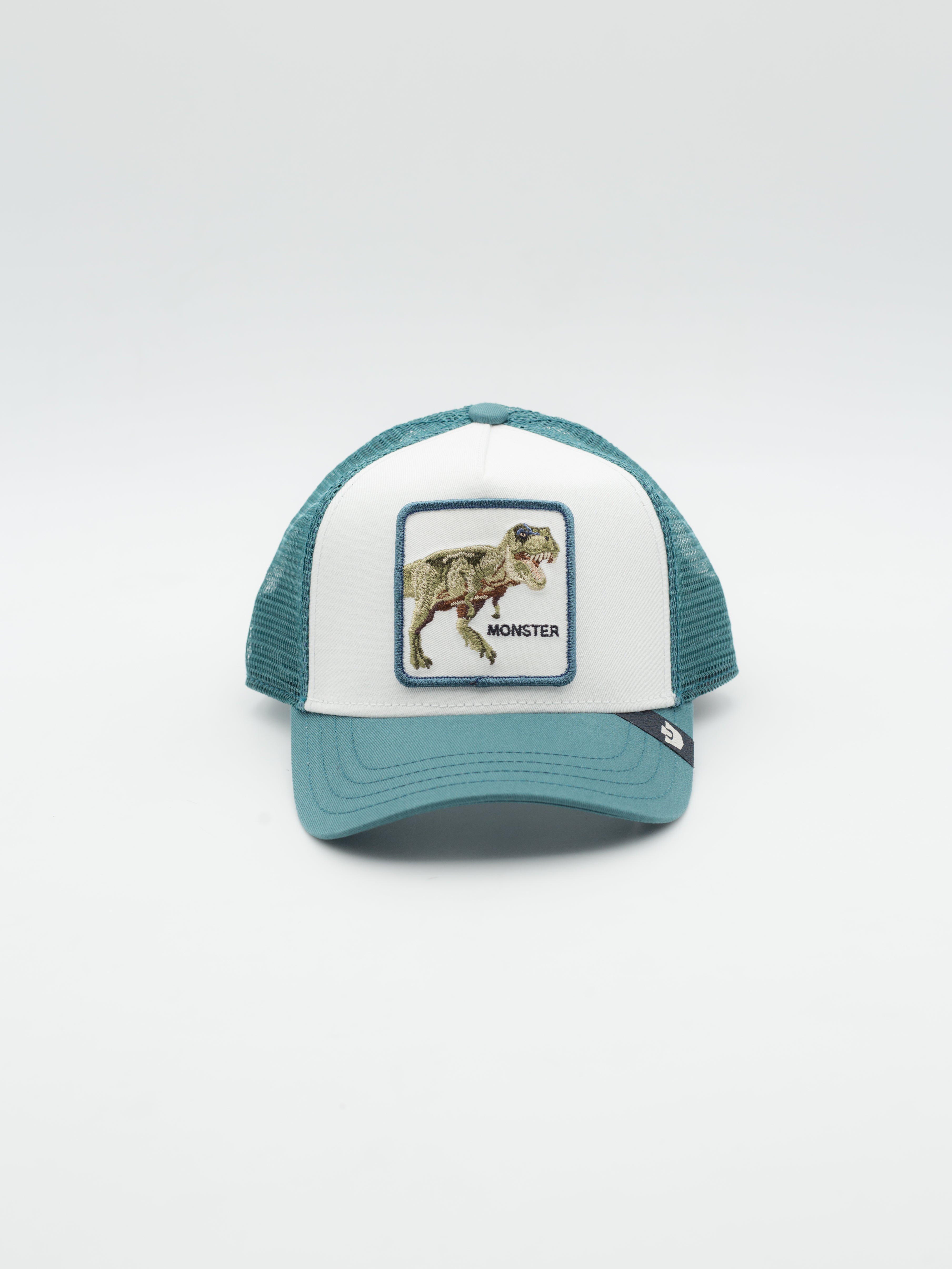 Monster T-Rex Mini Trucker Turquoise/White Kids