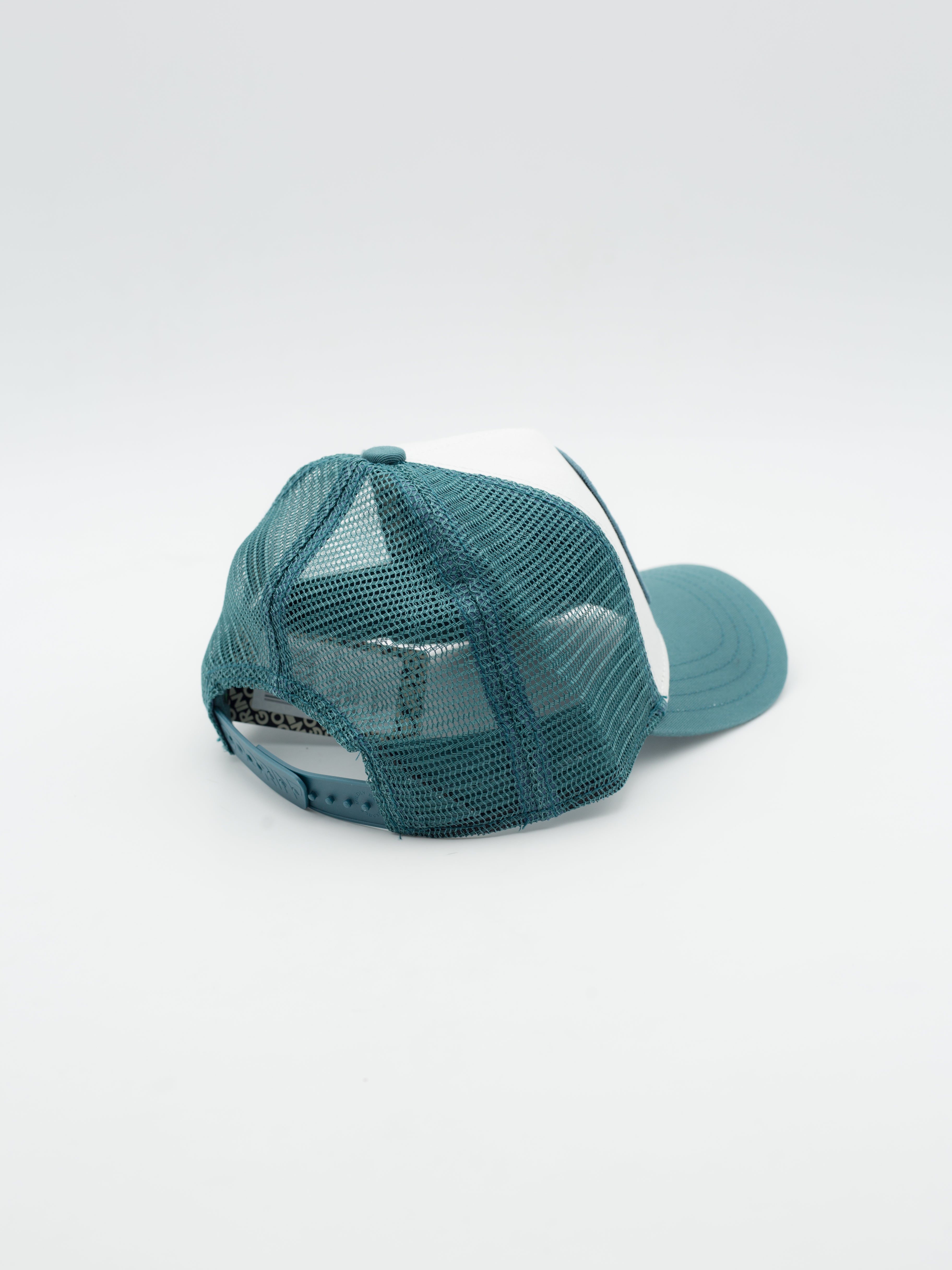Monster T-Rex Mini Trucker Turquoise/White Kids