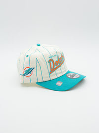 19TWENTY Pinstripe Miami Dolphins Beige/Blue
