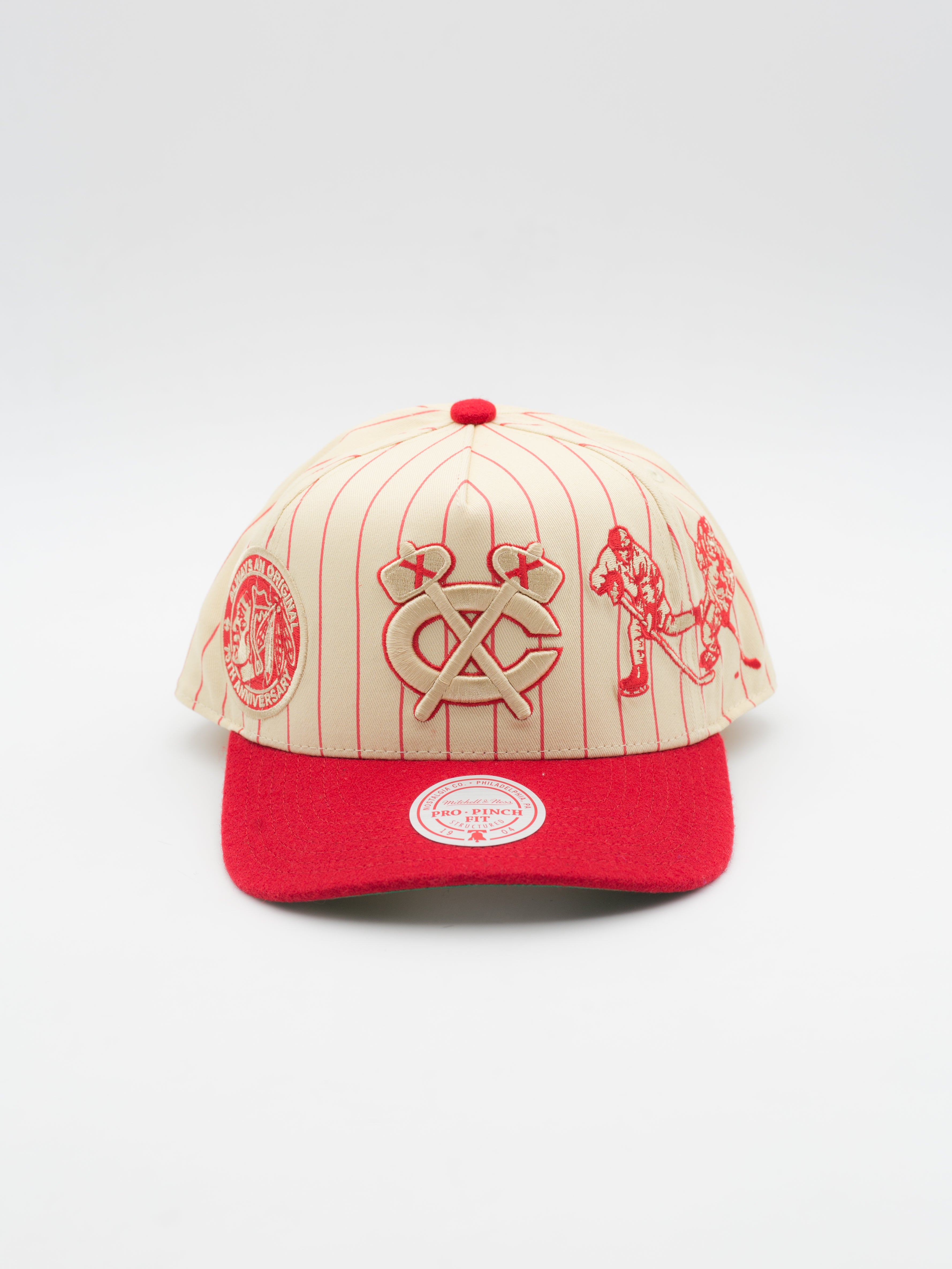 Pro Pinch Retro Roots Stripe Chicago Blackhawks Snapback