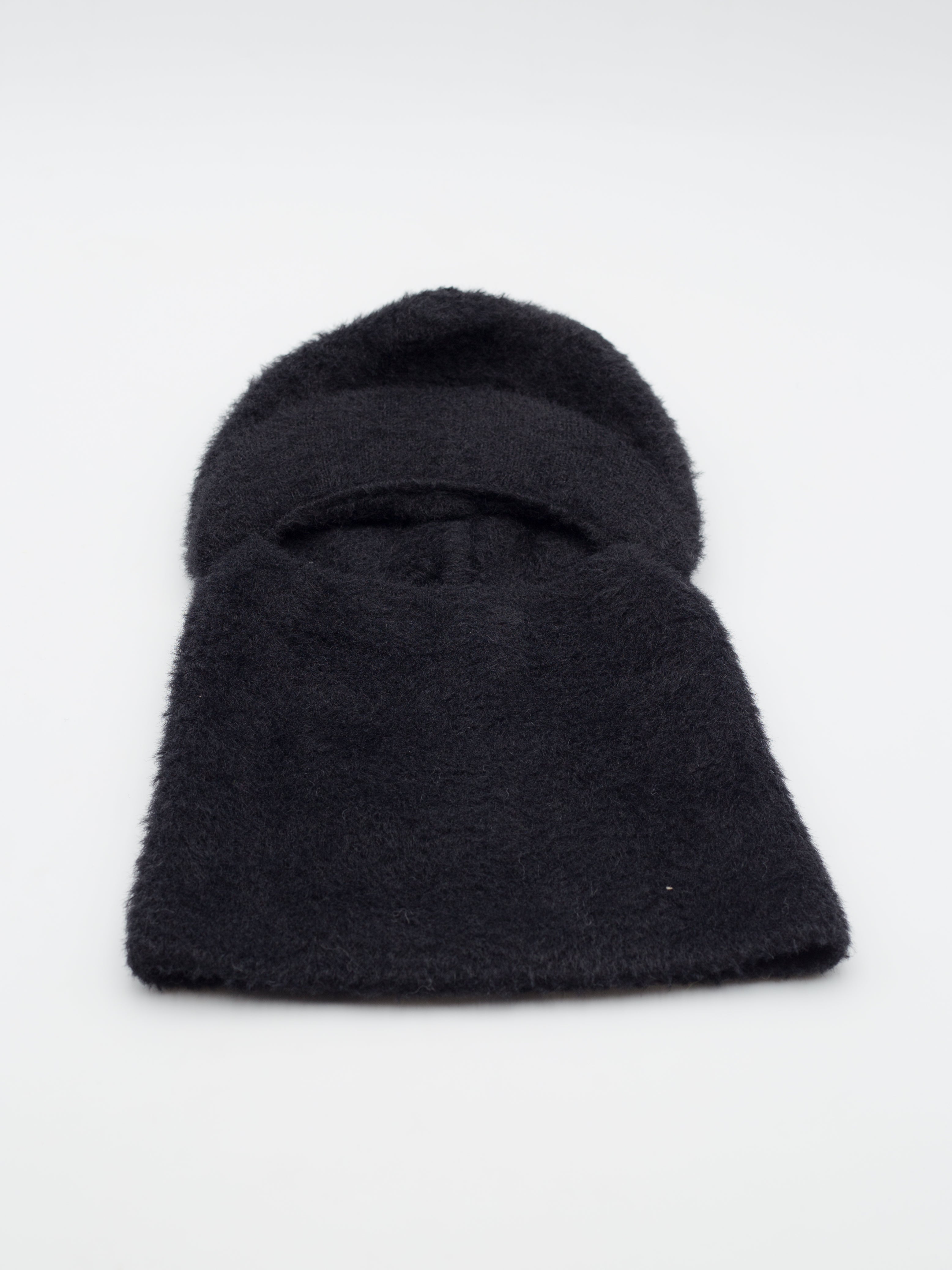 Faux Fur Balaclava Black