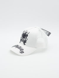 Gothic Skull In Flames Trucker