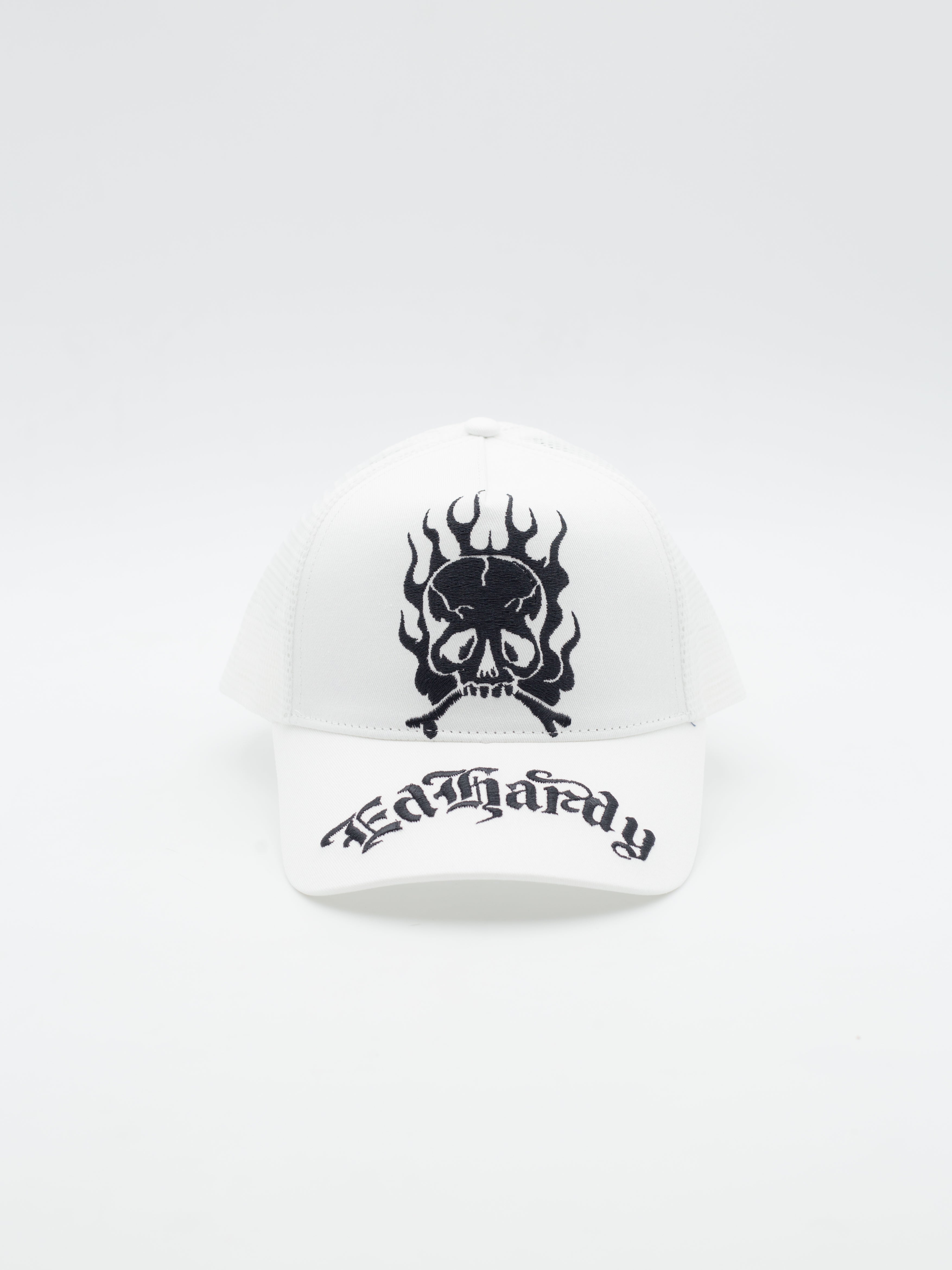 Gothic Skull In Flames Trucker