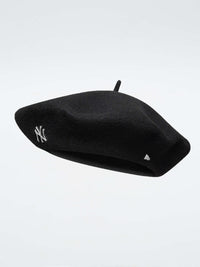 Wool Beret Pin New York Yankees Black