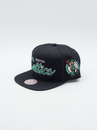 Boston Celtics Team Script Snapback Black