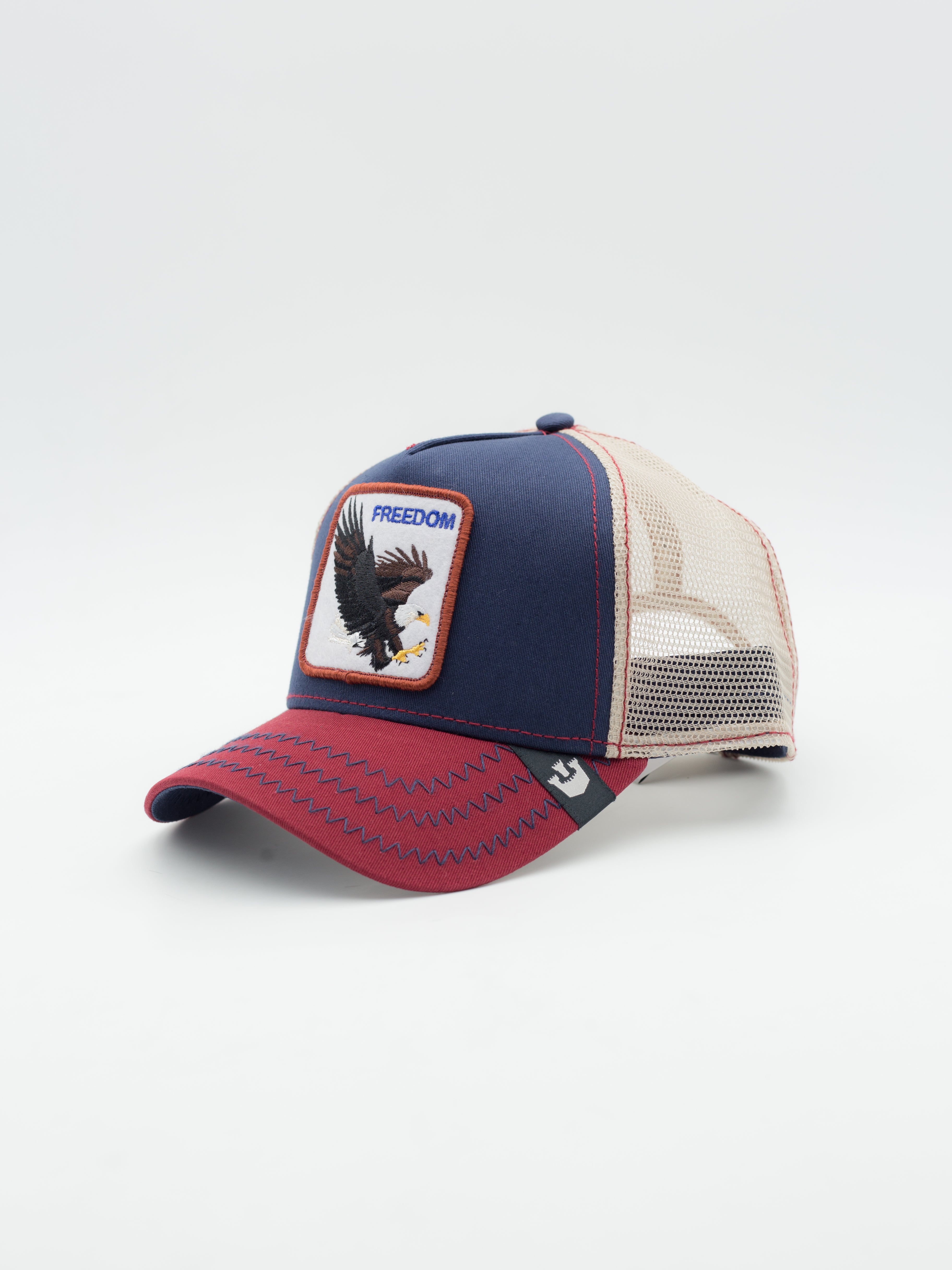 Freedom Trucker Navy/Red/Beige - La Tienda de las Gorras