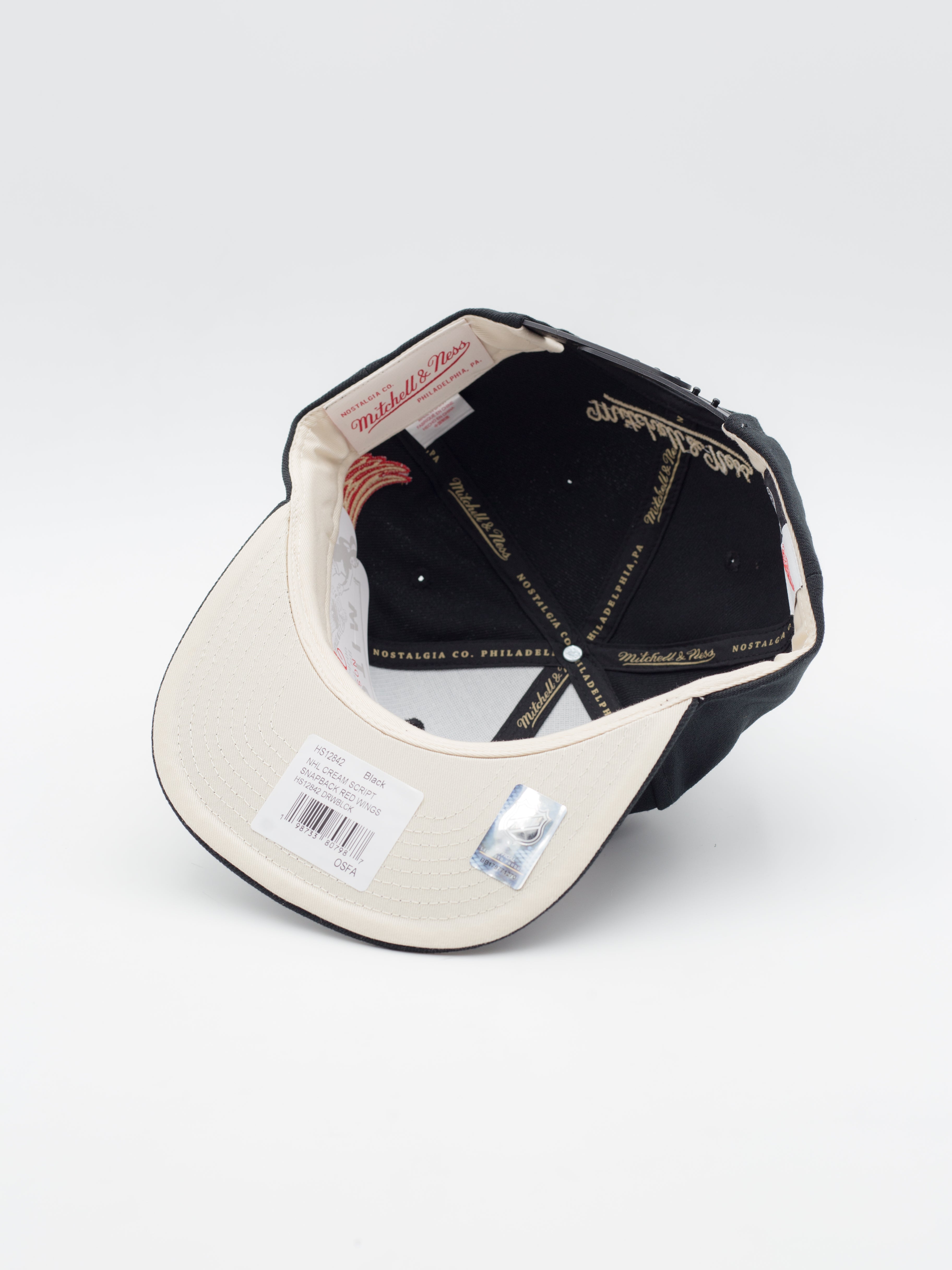 Pittsburgh Penguins Cream Script Snapback Black