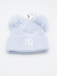 Beanie Double Pom New York Yankees Blue 