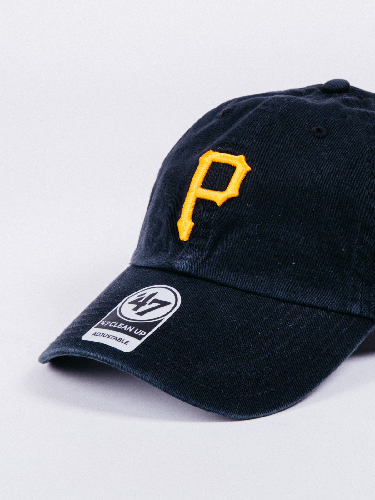 gorra 47 brand clean up pittsburgh pirates dad hat black visera curva baseball negro ajustable piratas