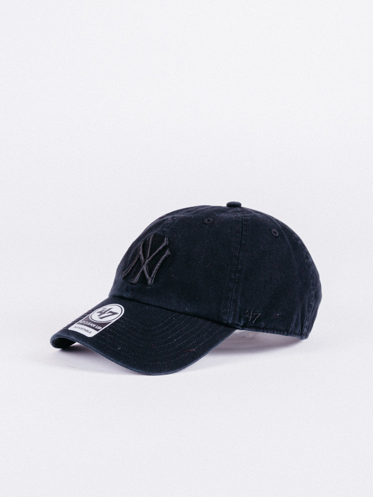 gorra 47' CLEAN UP New York Yankees All Black visera curva ajustable negro baseball 