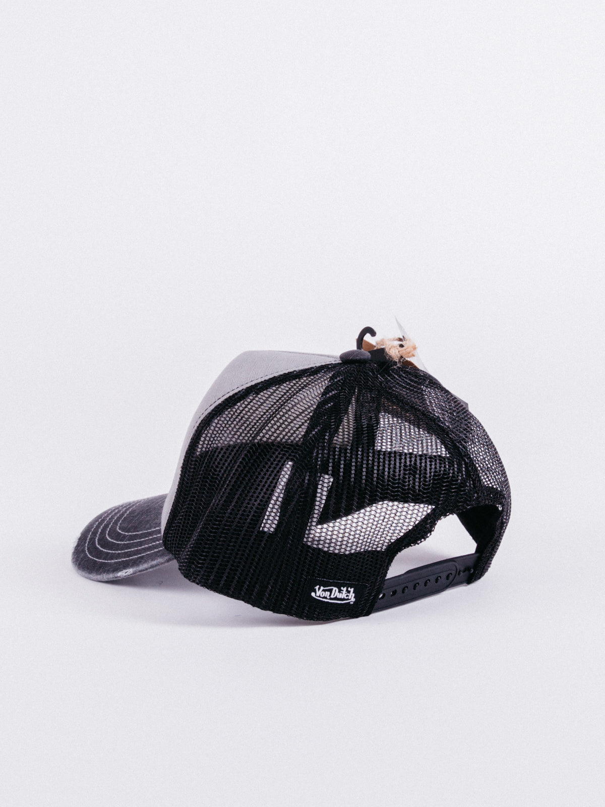 gorra Von Dutch Crew21b Trucker Grey/Black visera curva ajustable rejilla0