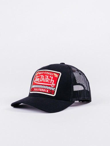 gorra von dutch BLKA Trucker Black/Red visera curva ajustable rejilla negro rojo