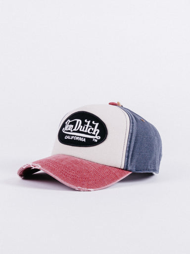 gorra tricolor von dutch desgastada